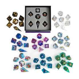 Hymgho Premium Dice Mystery RPG Dice (7) Sharp Edge Resin