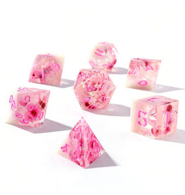 Hymgho Premium Dice Hymgho Resin RPG Dice (7) Sakura Cherry Blossom Sharp Edge
