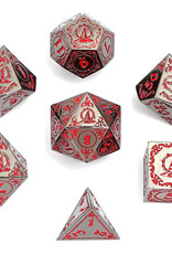 Hymgho Premium Dice Hymgho Metal RPG Dice (7) Gunmetal with Blood