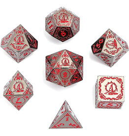 Hymgho Premium Dice Hymgho Metal RPG Dice (7) Gunmetal with Blood