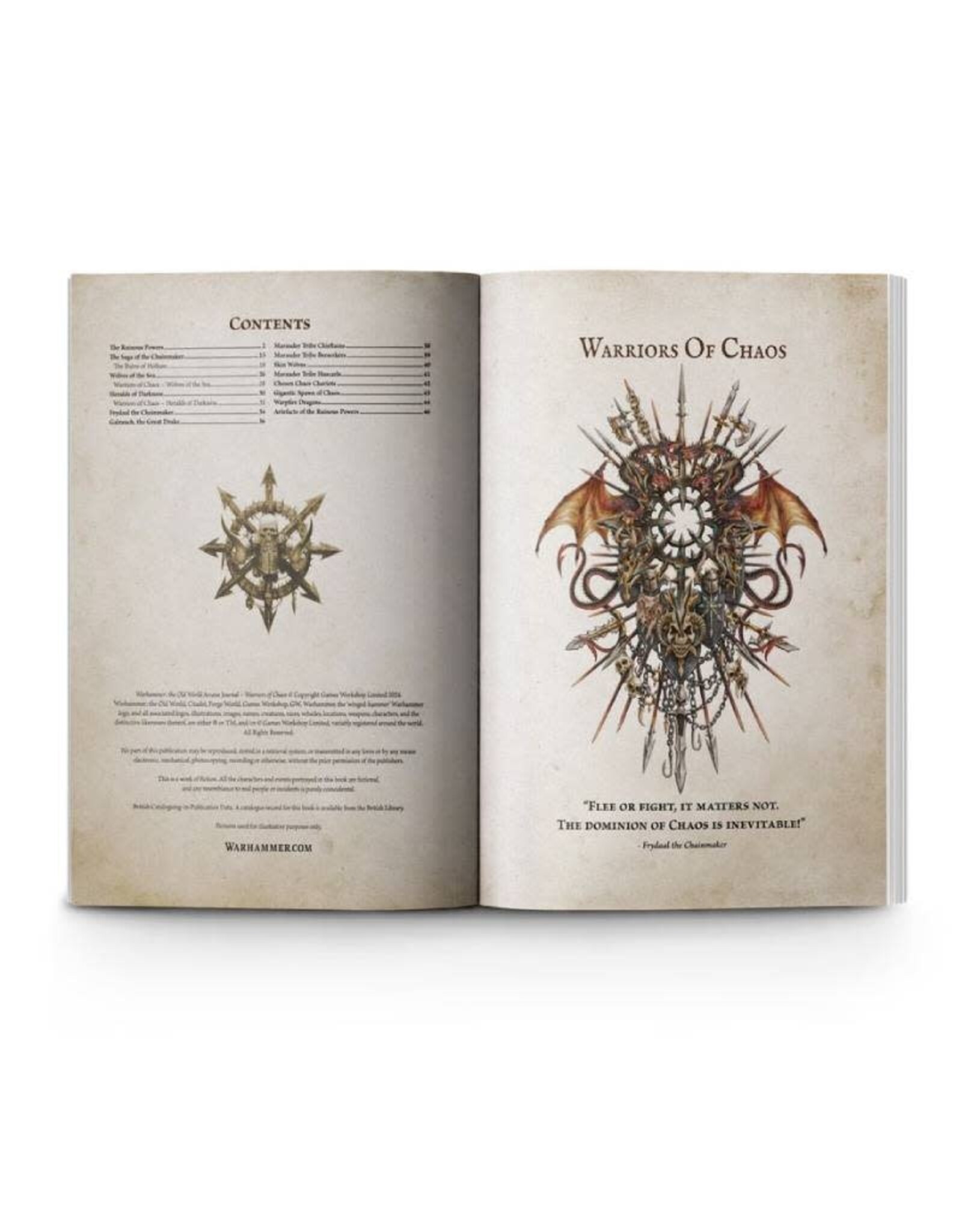 Games Workshop Warhammer The Old World Arcane Journal Warriors of Chaos