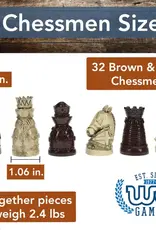 Chess Set: Medieval Polystone Pieces with 15 Inch Board