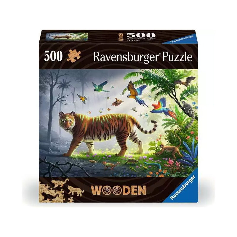 Ravensburger Wooden: Jungle Tiger Puzzle (500 PCS)