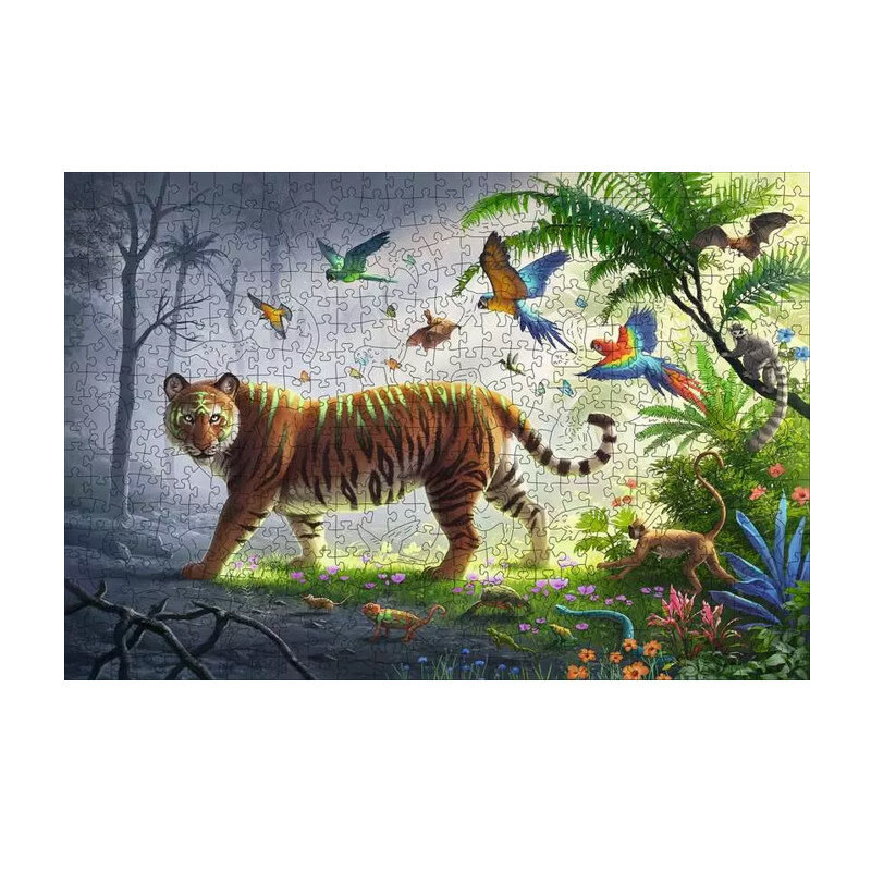 Ravensburger Wooden: Jungle Tiger Puzzle (500 PCS)