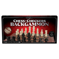 Pressman 3-in-1 Chess Checkers Backgammon Pressman