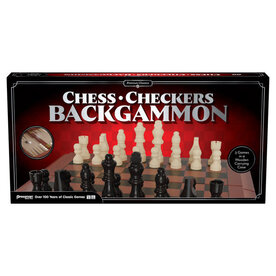 Pressman 3-in-1 Chess Checkers Backgammon Pressman
