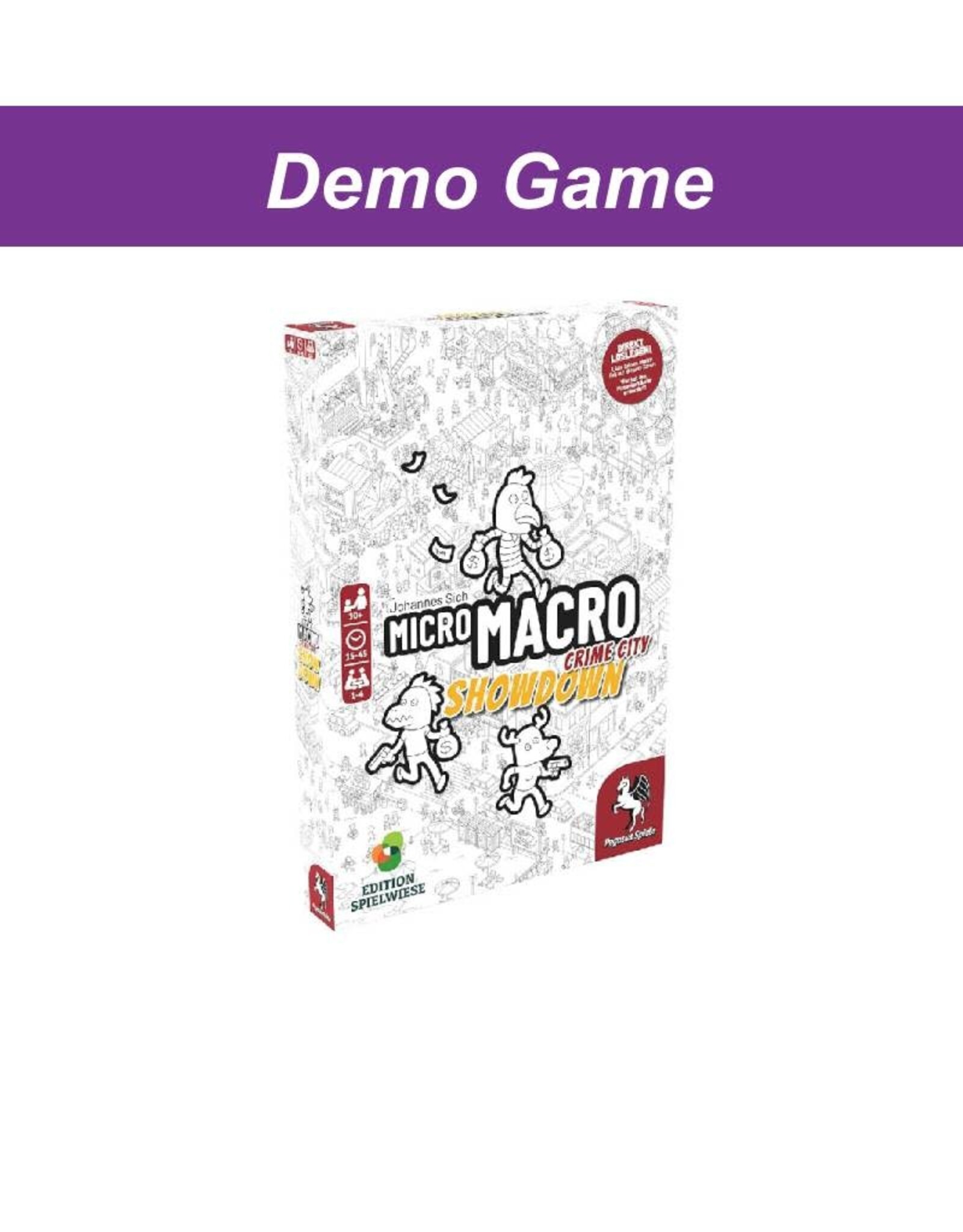 Pegasus Spiele (DEMO) MicroMacro-Crime City Showdown. Free to Play In Store!