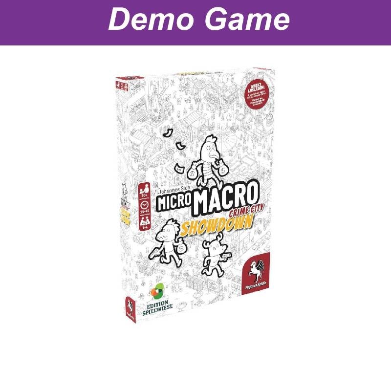 Pegasus Spiele (DEMO) MicroMacro-Crime City Showdown. Free to Play In Store!