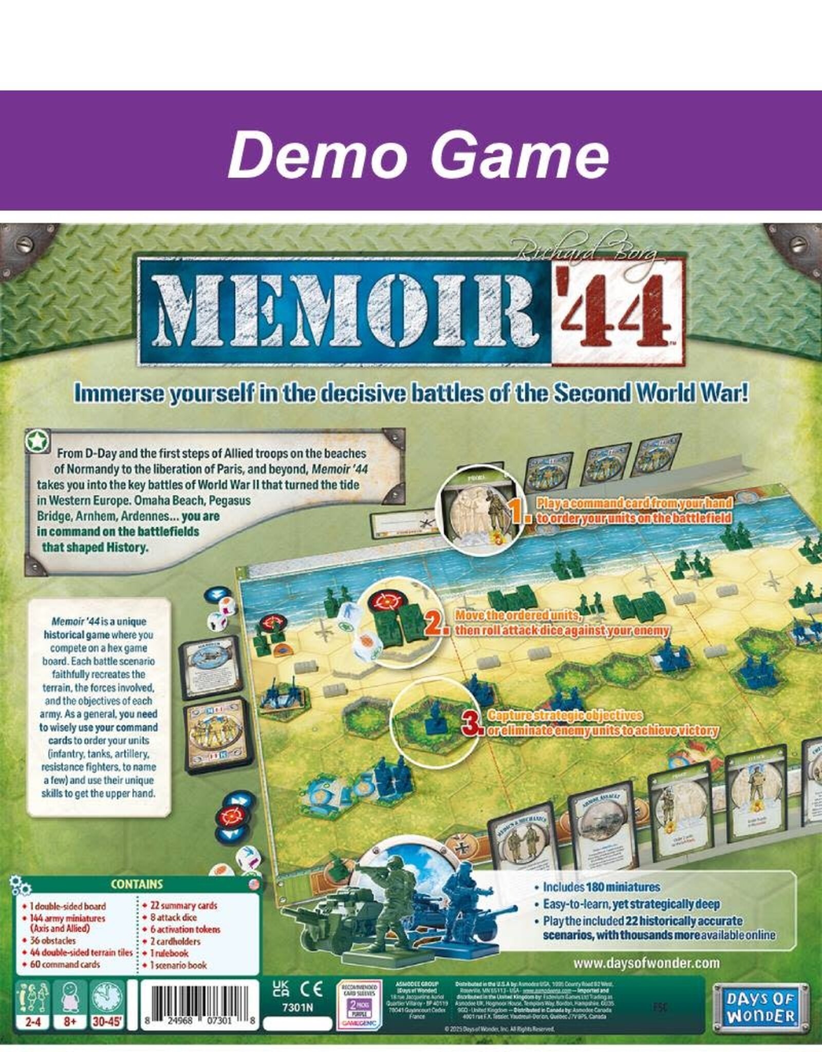 Days of Wonder (DEMO) Memoir 44 Refresh. Free to Play In Store!