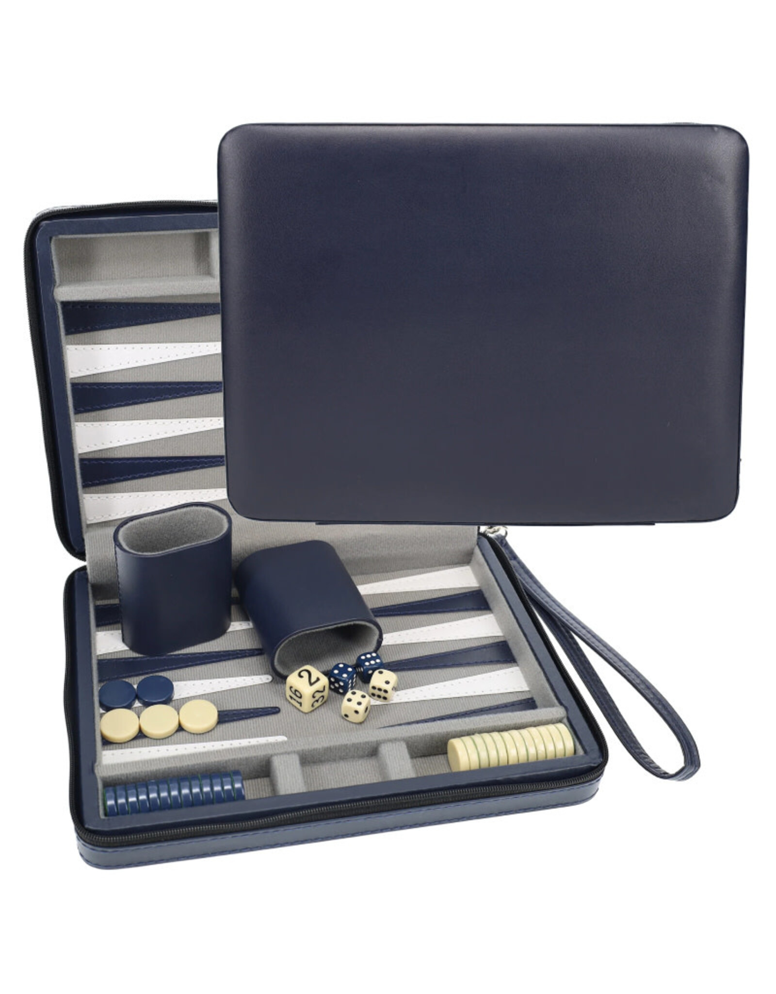 Backgammon 15 Inch Magentic Set Navy Blue