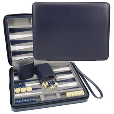 Backgammon 15 Inch Magentic Set Navy Blue