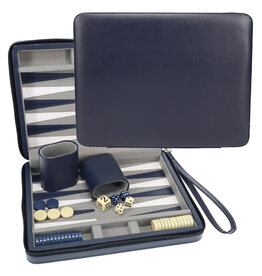 Backgammon 15 Inch Magentic Set Navy Blue