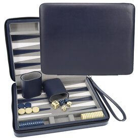 Backgammon 15 Inch Magentic Set Navy Blue
