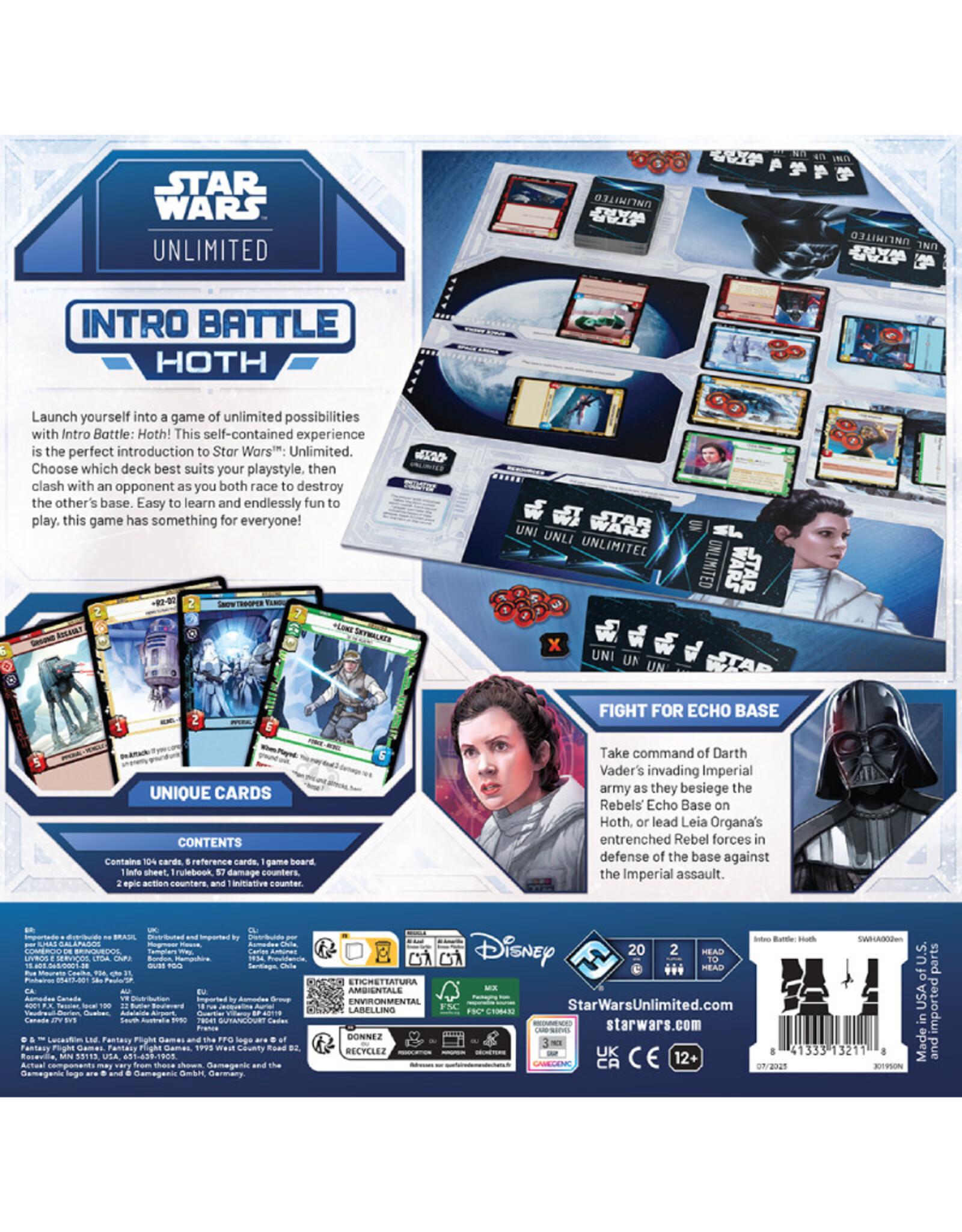 Fantasy Flight Games Star Wars Unlimited Intro Battle Hoth Starter