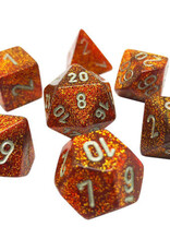 Chessex Chessex Mini RPG Dice (7) Glitter Gold/Silver