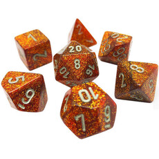 Chessex Chessex Mini RPG Dice (7) Glitter Gold/Silver