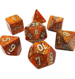 Chessex Chessex Mini RPG Dice (7) Glitter Gold/Silver