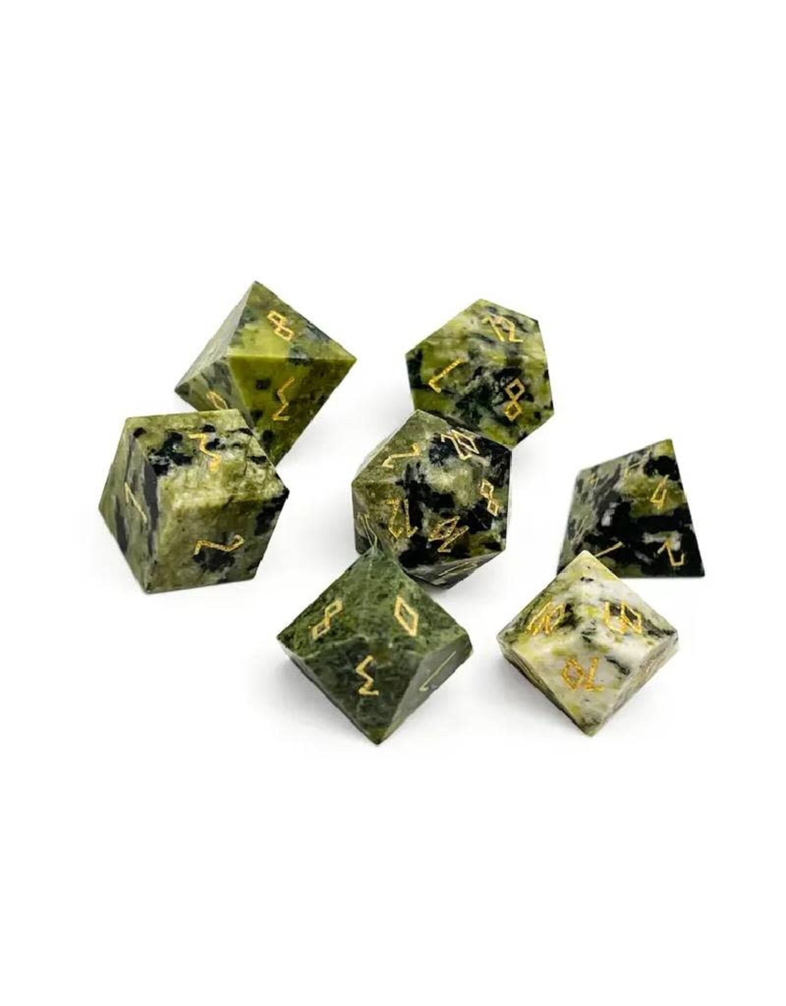 Norse Foundry Norse Stone RPG Dice (7) African Jade