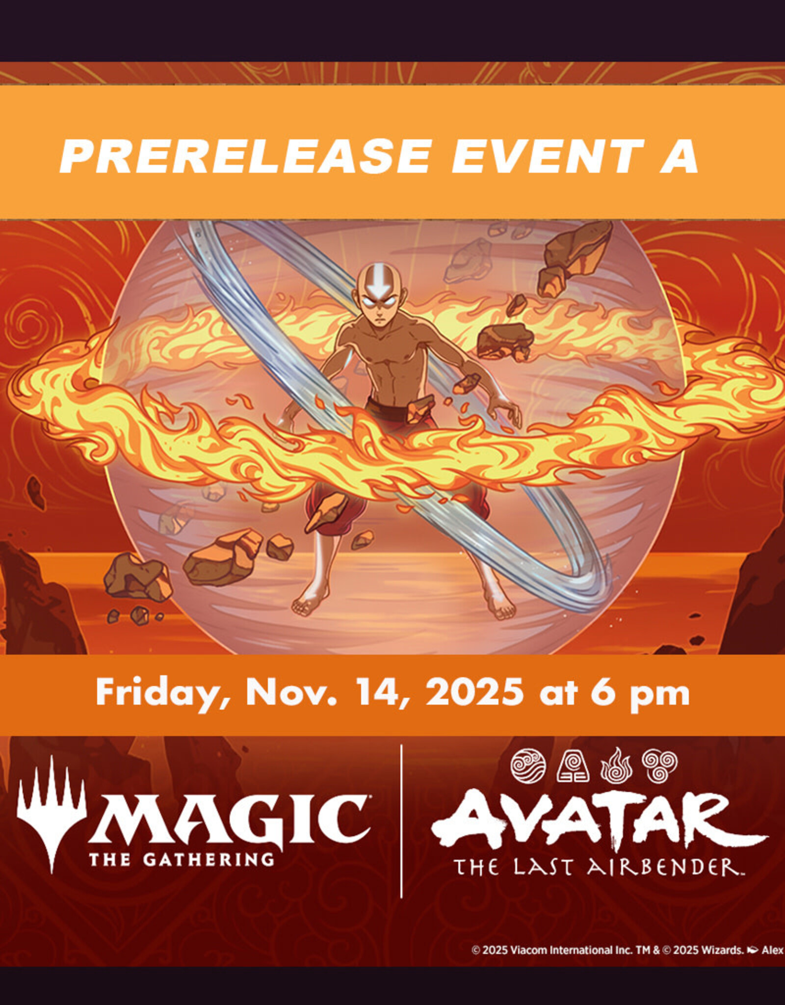 Wizards of the Coast MTG Avatar Prerelease EVENT A (FRI, Nov. 14, 6:00 pm)