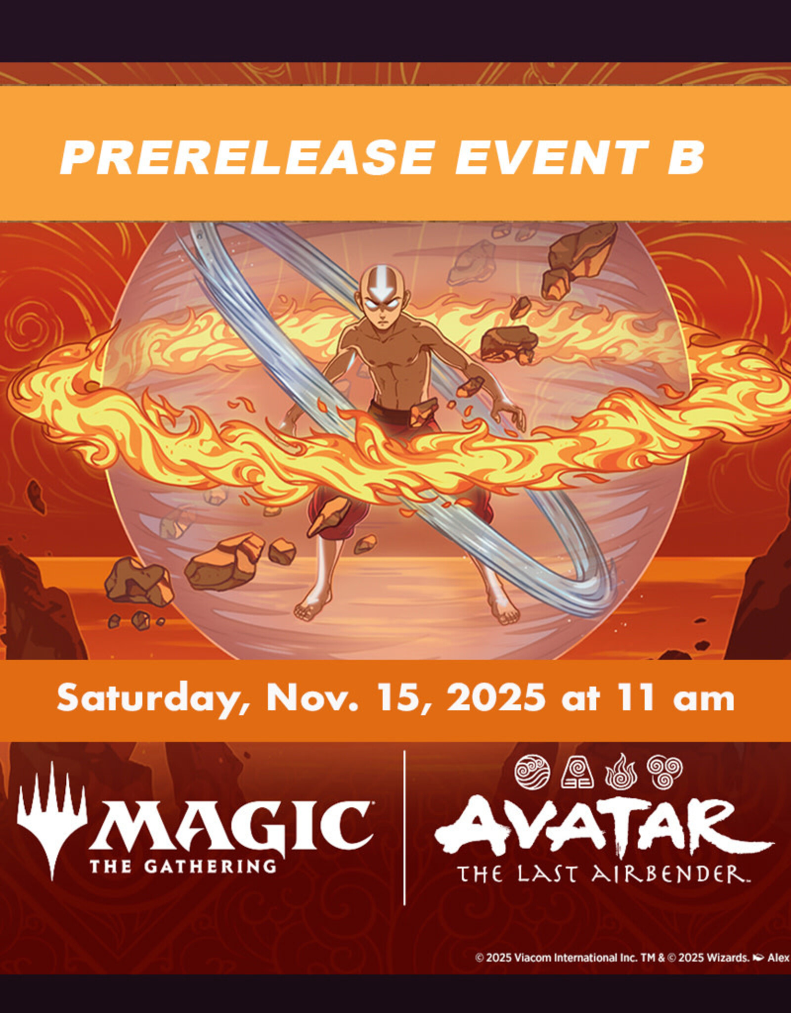 Wizards of the Coast MTG Avatar Prerelease EVENT B  (SAT, Nov 15, 11:00 am)
