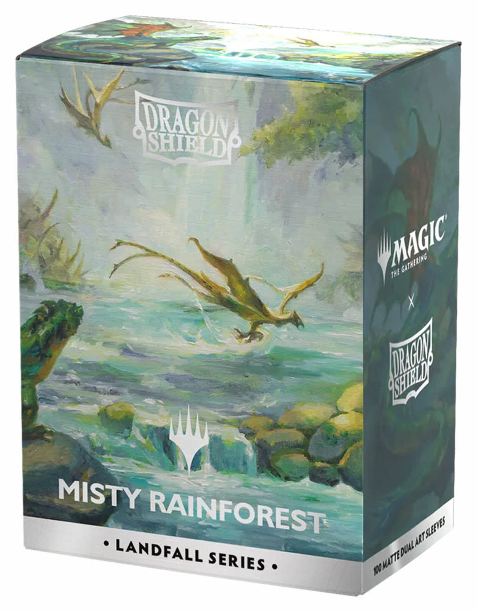 Dragon Shield Sleeves: Dragon Shield (100) Matte Dual Art Misty Rainforest