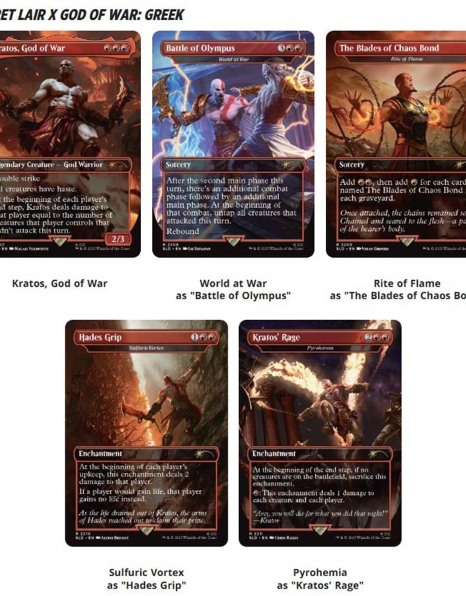 Wizards of the Coast MTG Secret Lair Drop: God of War Greek (NONFOIL)