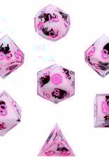 Hymgho Premium Dice Dice  Captured Magic Sharp Edge Resin: Scaredy Cat 7 set