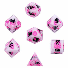 Hymgho Premium Dice Hymgho RPG Dice (7) Sharp Edge Resin Scaredy Cat