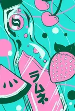 Faire Kawaii Custom Gaming Card Sleeves: Fruit & Ramune