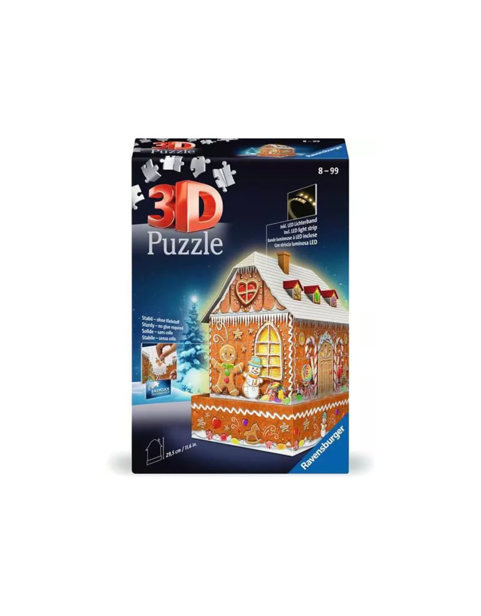 Ravensburger Gingerbread House Night Ed. 3D Puzzle (216 PCS)