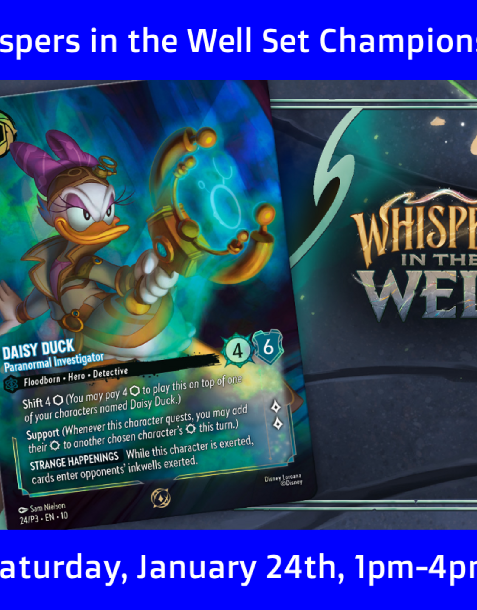Game Night Games Disney Lorcana Whispers in the Well Set Championship (Sat. Jan 24th at 1 pm)