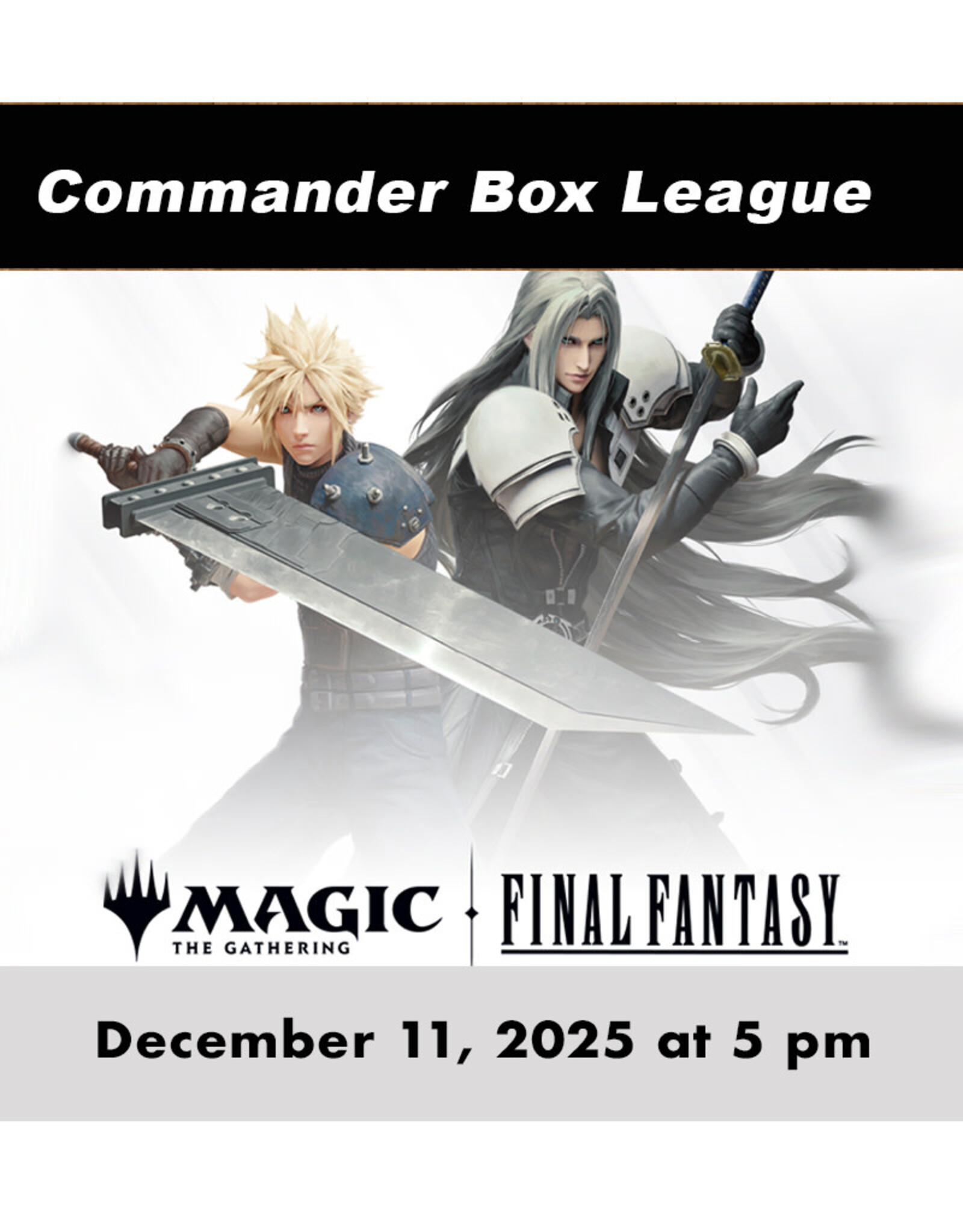 Game Night Games MTG Commander Final Fantasy Box League Event (Dec. 11, 2025 at 5:00 pm)