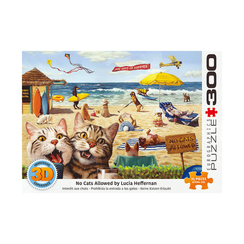 Eurographics No Cats Allowed 3D Lenticular Puzzle (300 PCS)
