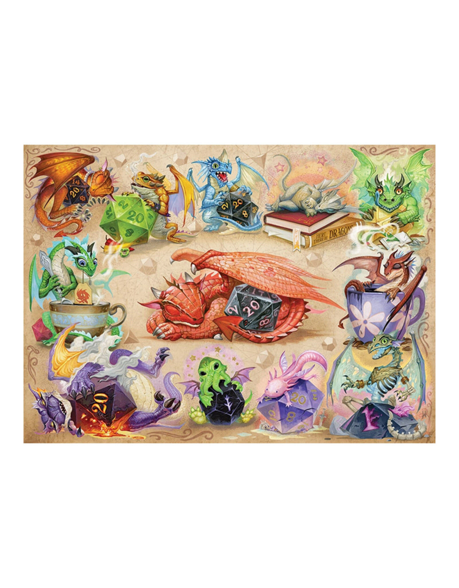 Cobble Hill D20 Dragons by Jacob Walker Puzzle (500 PCS)