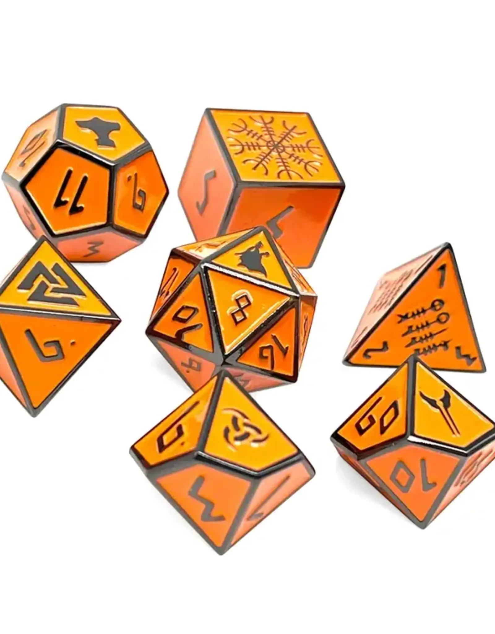 Norse Foundry Norse Metal RPG Dice (7) Molten Lava