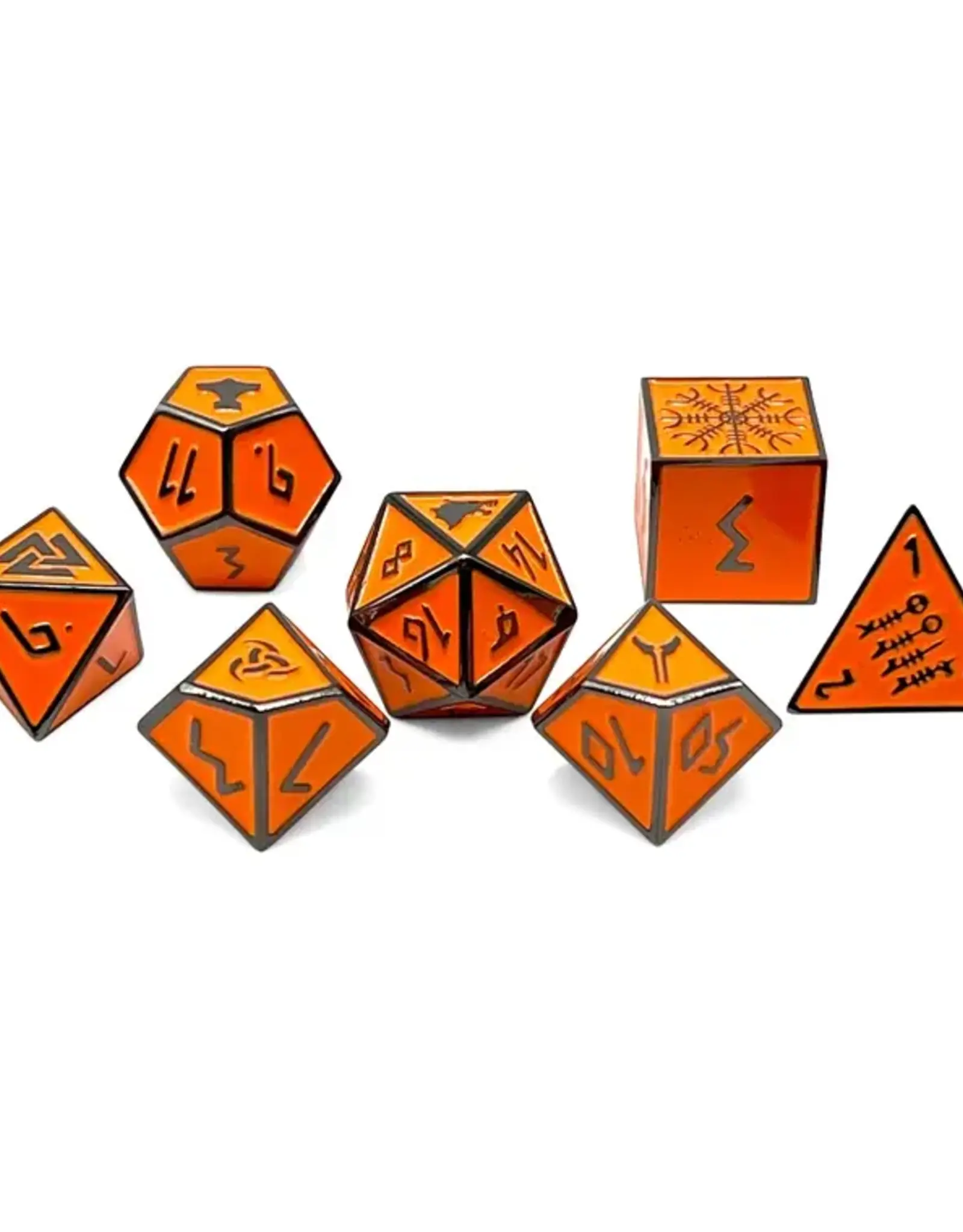 Norse Foundry Norse Metal RPG Dice (7) Molten Lava