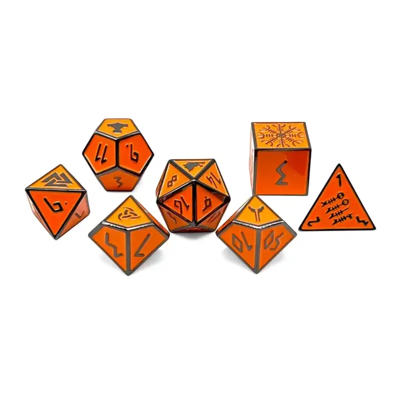 Norse Foundry Norse Metal RPG Dice (7) Molten Lava