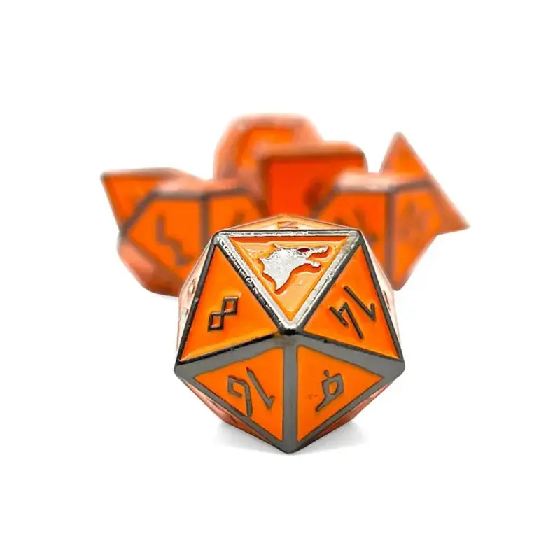 Norse Foundry Norse Metal RPG Dice (7) Molten Lava