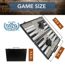 Backgammon 15 Inch Black Case