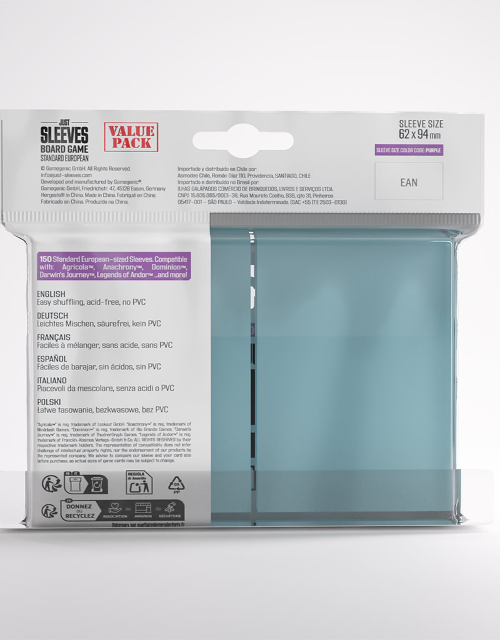 Just Sleeves: Standard European Value Pack (150)