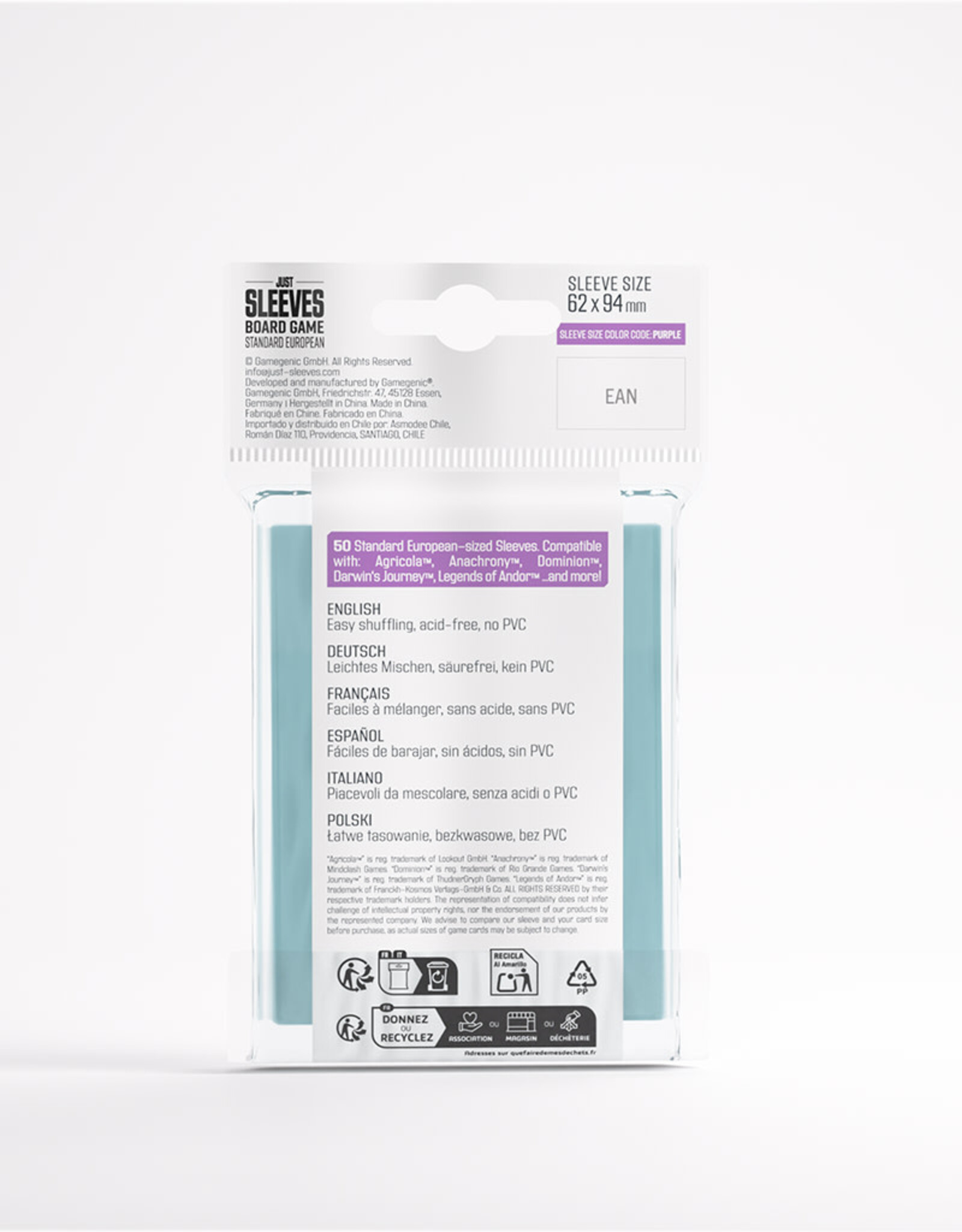 Just Sleeves: Standard European (50)