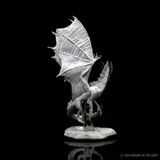 Wizkids D&D Unpainted Minis: Young Silver Dragon