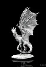Wizkids D&D Unpainted Minis: Young Silver Dragon