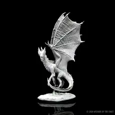 Wizkids D&D Unpainted Minis: Young Silver Dragon