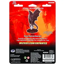 Wizkids D&D Unpainted Minis: Young Silver Dragon
