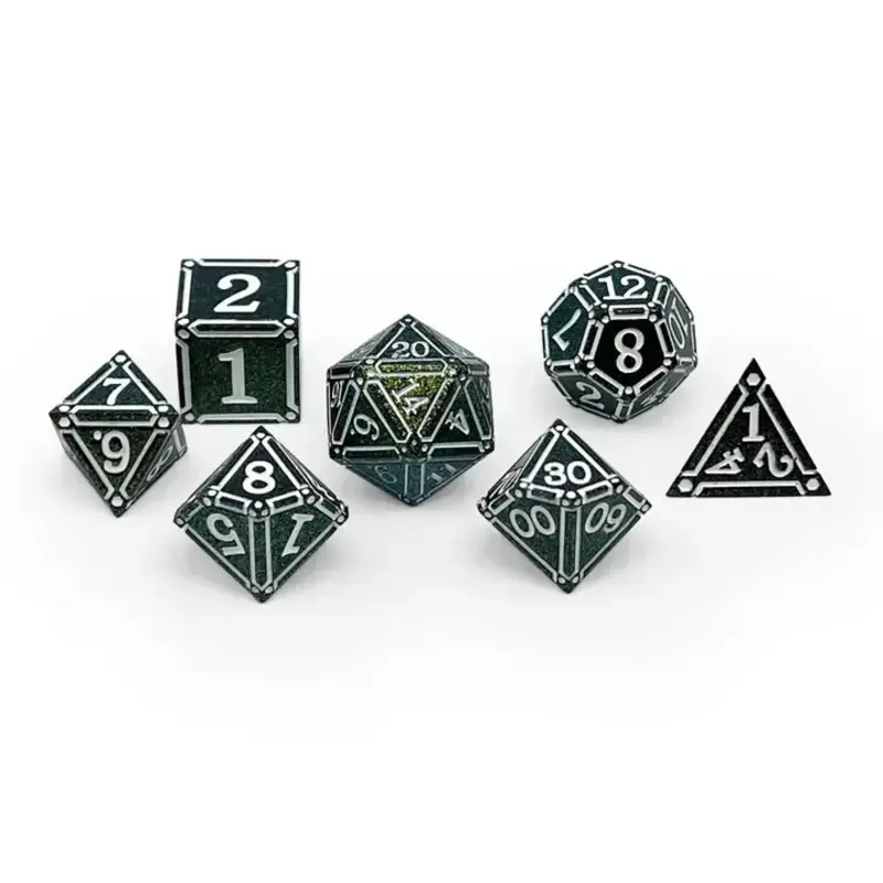 Norse Foundry Norse Metal RPG Dice (7) Ironworks Necromancer