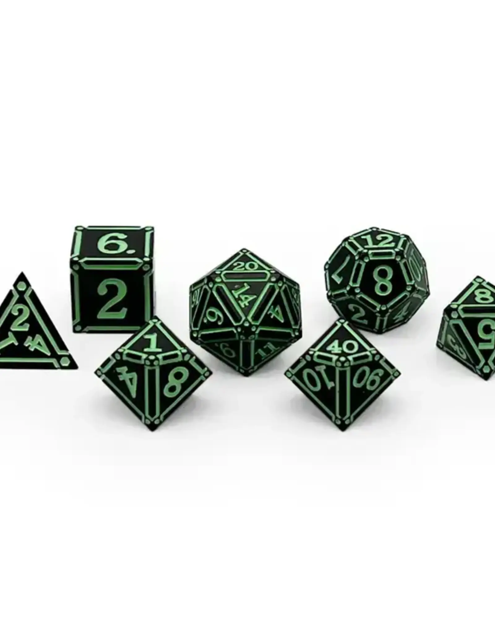 Norse Foundry Norse Metal RPG Dice (7) Ironworks Witches Heart