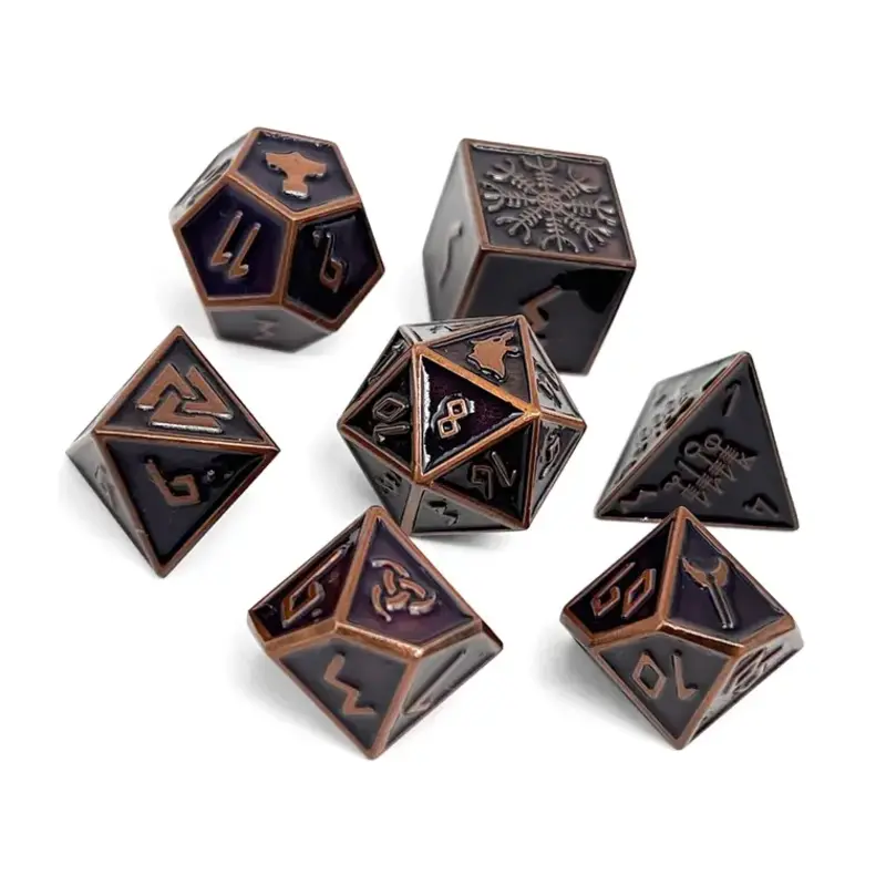 Norse Foundry Norse Metal RPG Dice (7) Rust Monster
