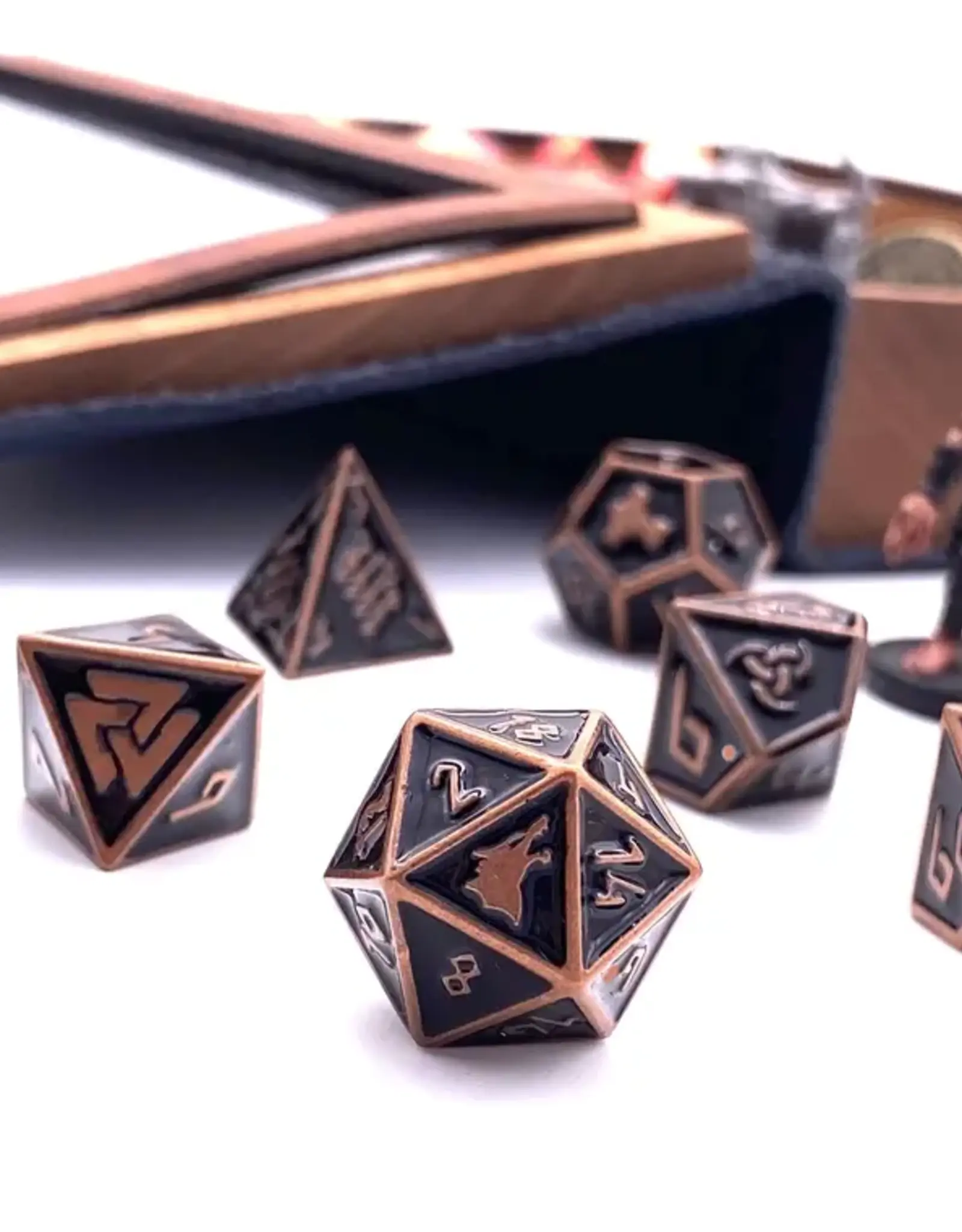 Norse Foundry Norse Metal RPG Dice (7) Rust Monster