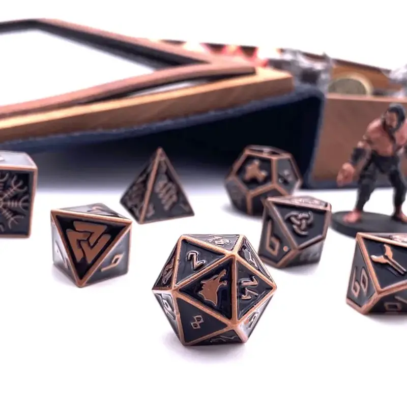 Norse Foundry Norse Metal RPG Dice (7) Rust Monster